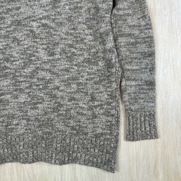 Zara Knit Tunic Chunky Turtleneck Gray Casual Slit Waist Long Sleeve Sweater S - Picture 4 of 13